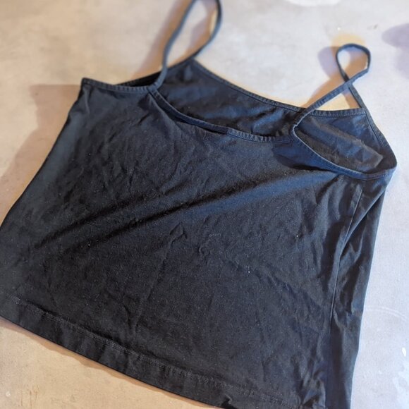 &OtherStories Strappy Scoop Neck Cotton Top | Black - Picture 16 of 16